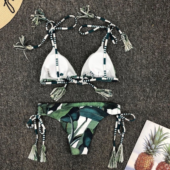2490 leaf fringe bikini set - Picture 5 of 6